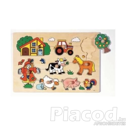 Fogós puzzle, tanya, 9 db-os GK57995 GOKI, 1+