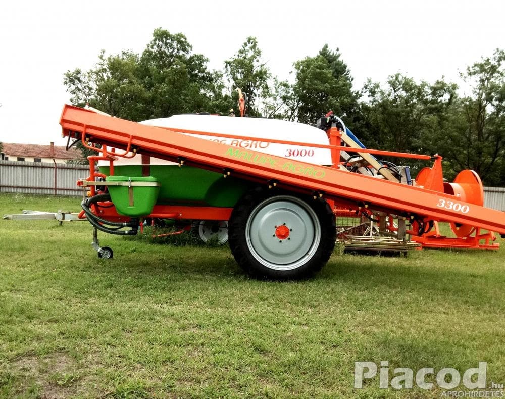 Malupe Agro 3300L 24M Traktor Vontatott Szántóföldi Permetező, Vegyszerező - Kép 3