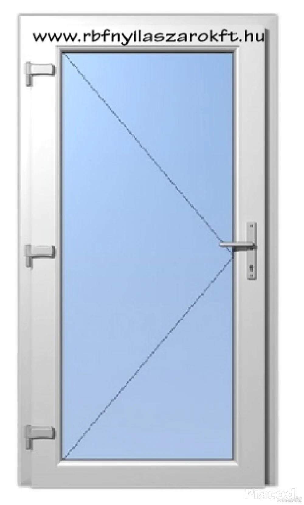 Gealan műanyag bejárati ajtó tele üveges kivitel Raktárról!