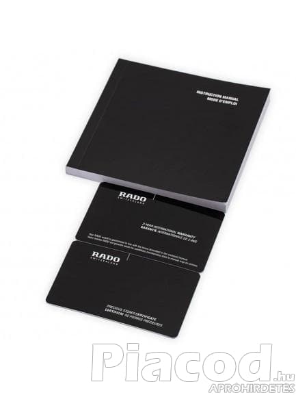 Rado Ladies Centrix Diamonds Quartz Black and Gold Ceramic Bracelet Watch R30930712 S - Kép 4