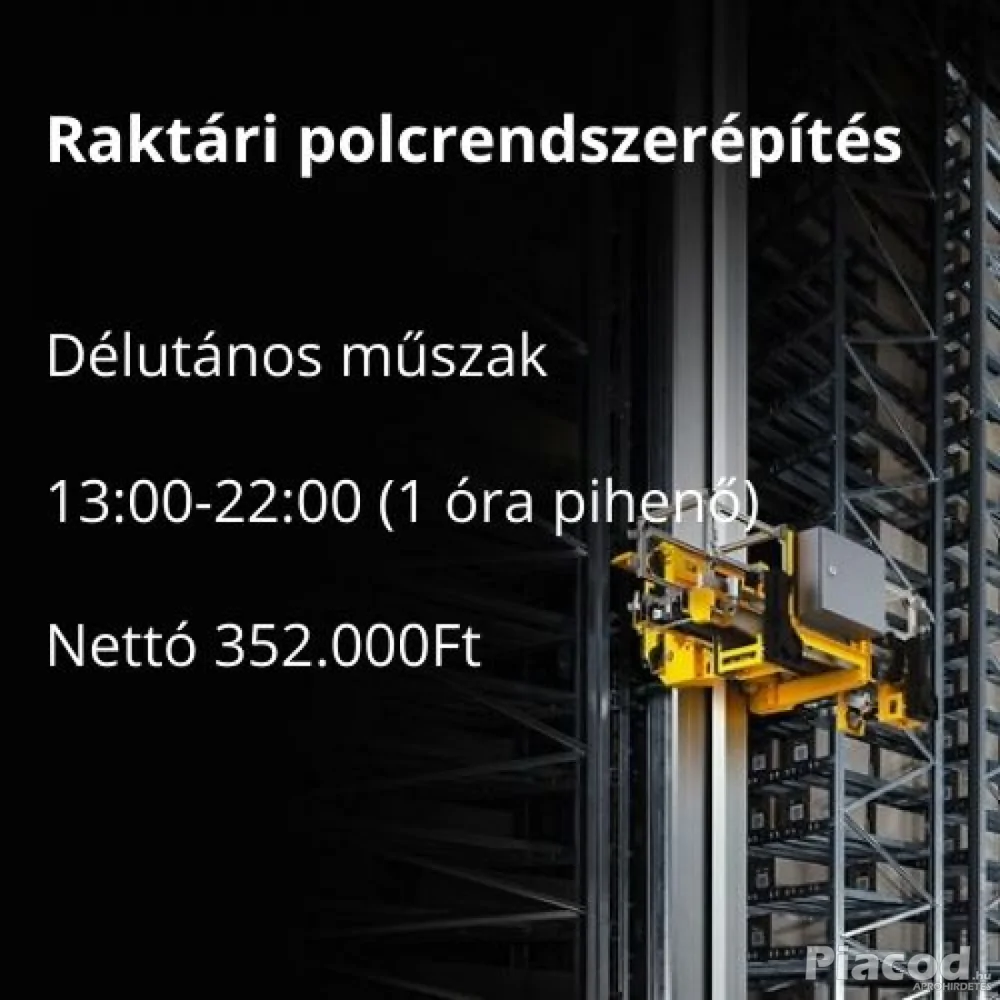 Raktáripolcrendszer építés a 9. kerületben versenyképes fizetésért! - Kép 2