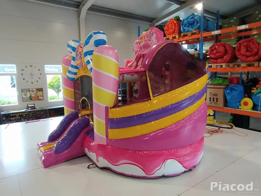 Bérelhető Mini Candy Csúszdás Ugráló - Kép 2