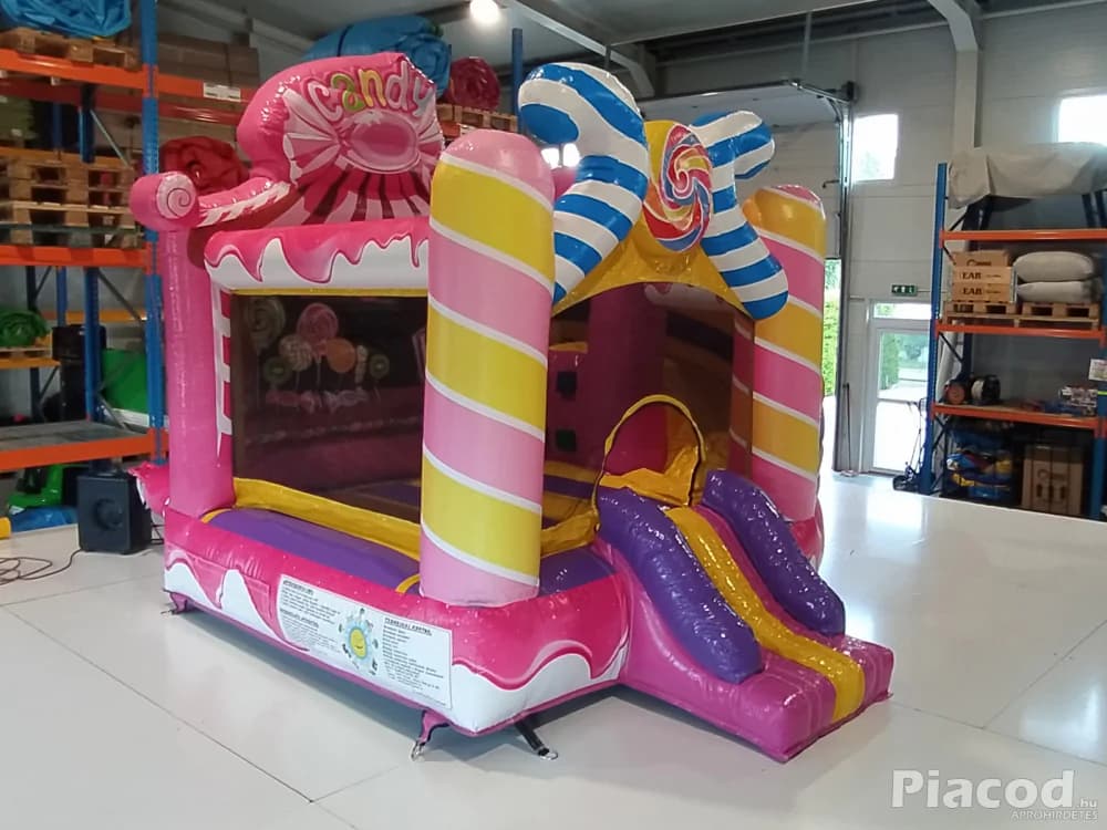 Bérelhető Mini Candy Csúszdás Ugráló - Kép 3
