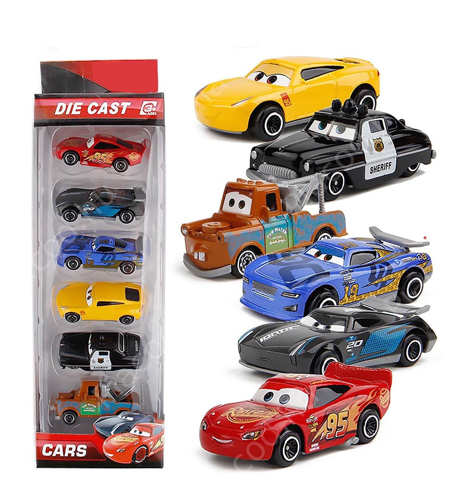 Cars Verdák jellegű 6 db-os kisautó szett